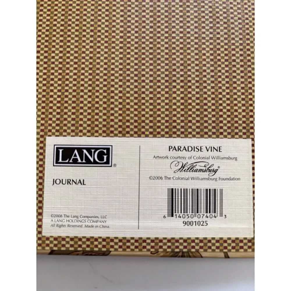 Paradise Vine Colonial Williamsburg Lang Press Notes 100 Sheets Ribbon Mark